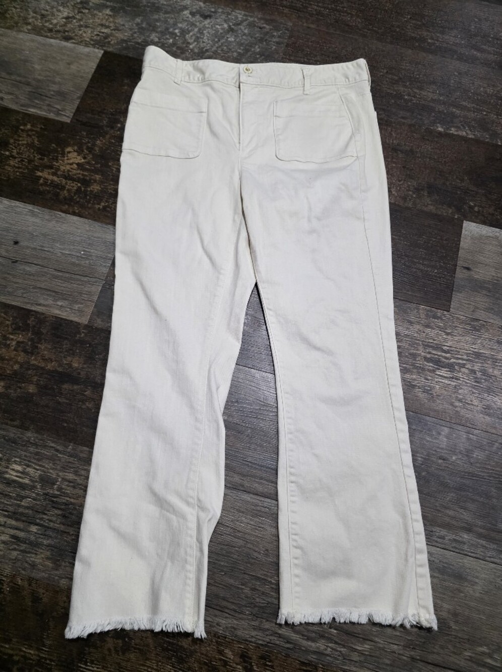 Spartina 449 Off-White/Cream Straight Leg Jeans